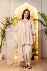 BEAUTIFUL SEQUENCE EMBROIDERY DHOTI KURTI SET