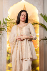 BEAUTIFUL SEQUENCE EMBROIDERY DHOTI KURTI SET