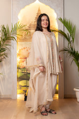 BEAUTIFUL SEQUENCE EMBROIDERY DHOTI KURTI SET