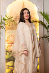 BEAUTIFUL SEQUENCE EMBROIDERY DHOTI KURTI SET