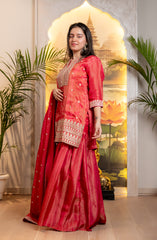 BEAUTIFUL KURTI SHARARA SUIT SET