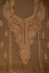CHANDERI MULMUL ZARI EMBROIDERY UNSTICH SUIT