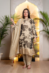IVORY BLACK TISSUE BANARASI SUIT SET