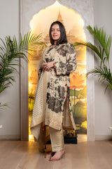 IVORY BLACK TISSUE BANARASI SUIT SET