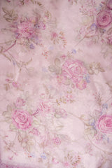 APPLIQUE ORGANZA THREAD WORK UNSTICH SUIT