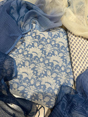 Chanderi Hand Block Suit Set