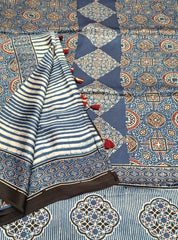 Pure Modal Ajrakh Kurta Dupatta Set