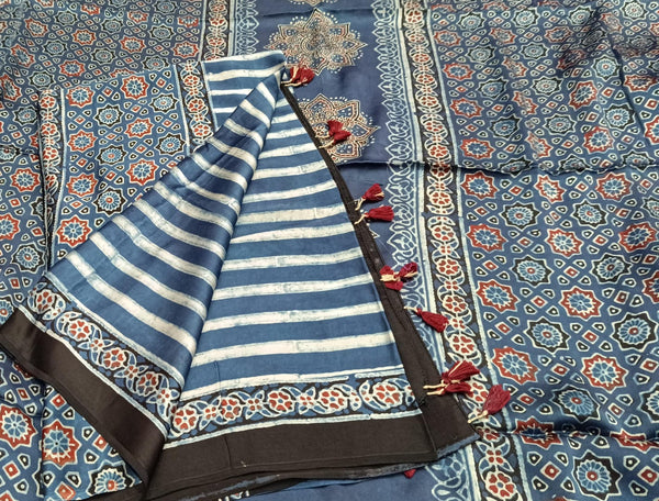Pure Modal Ajrakh Kurta Dupatta Set