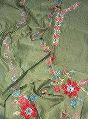 Mulmul Chanderi Cutwork Embroidery Suit Set