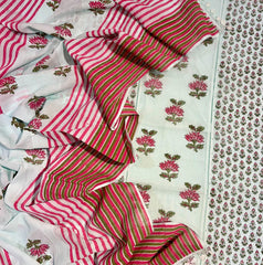 Mulmul Chanderi Hand Block Suit Set