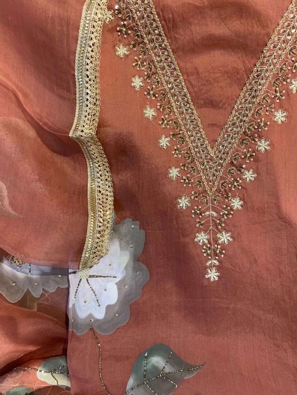 Organza Embroidery kurta set