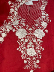 Pure Mulmul Thread Embroidery Suit Set