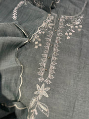 Mulmul Embroidery Suit Set