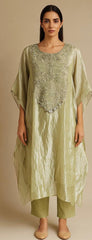 HAND EMBROIDERY TISSUE KAFTAN CORD-SET