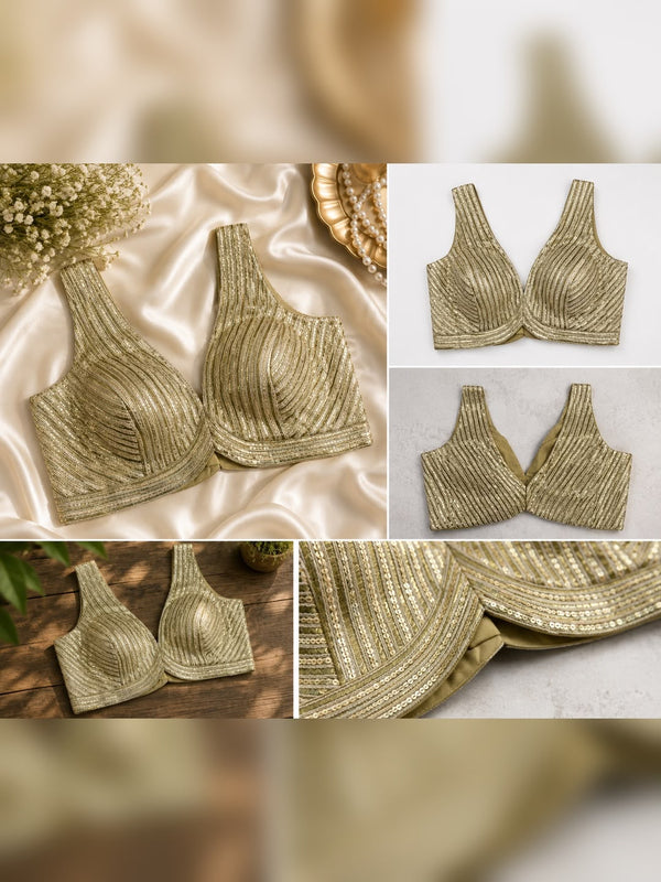 Embroidery Blouse With Zari & Sequence Work