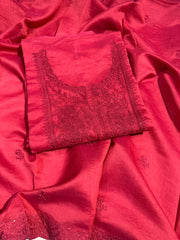 Mulmul Chanderi Thread Embroidery Suit Set