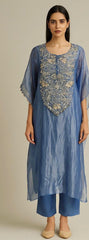 HAND EMBROIDERY TISSUE KAFTAN CORD-SET