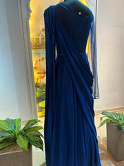 Royal Blue Drape Dress