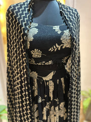 Zig Zag Embroidery Cape Set