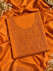 Mulmul Chanderi Thread Embroidery Suit Set
