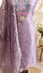 Organza Thread Embroidery Suit Set