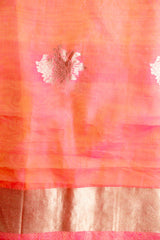 PURE SILK HANDLOOM YELLOW PINK UNSTICHED SUIT