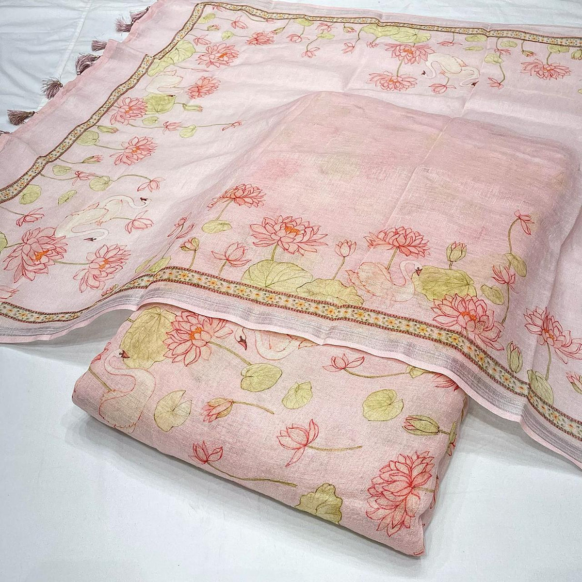 MulMul Chanderi with Mul Dupatta Kurta Set