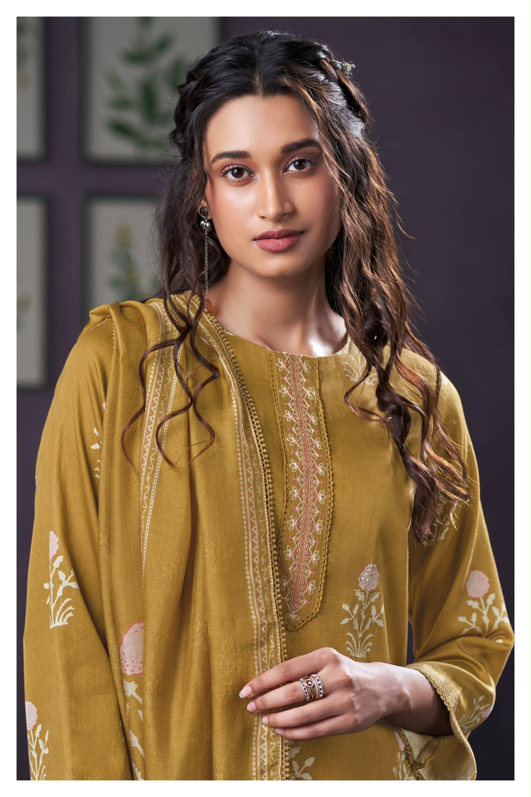 Pure Muslin Cotton Embroidery Suit Set
