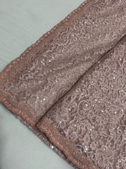 Chantilly Saree With Embroidary Blouse & Border