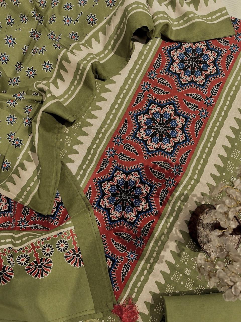 Ajrakh cotton suit set