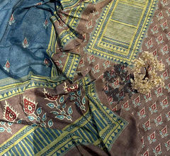 Ajrakh Ikkat Cotton Mulmul S.F