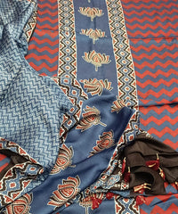 Pure Modal Ajrakh Kurta Dupatta Set