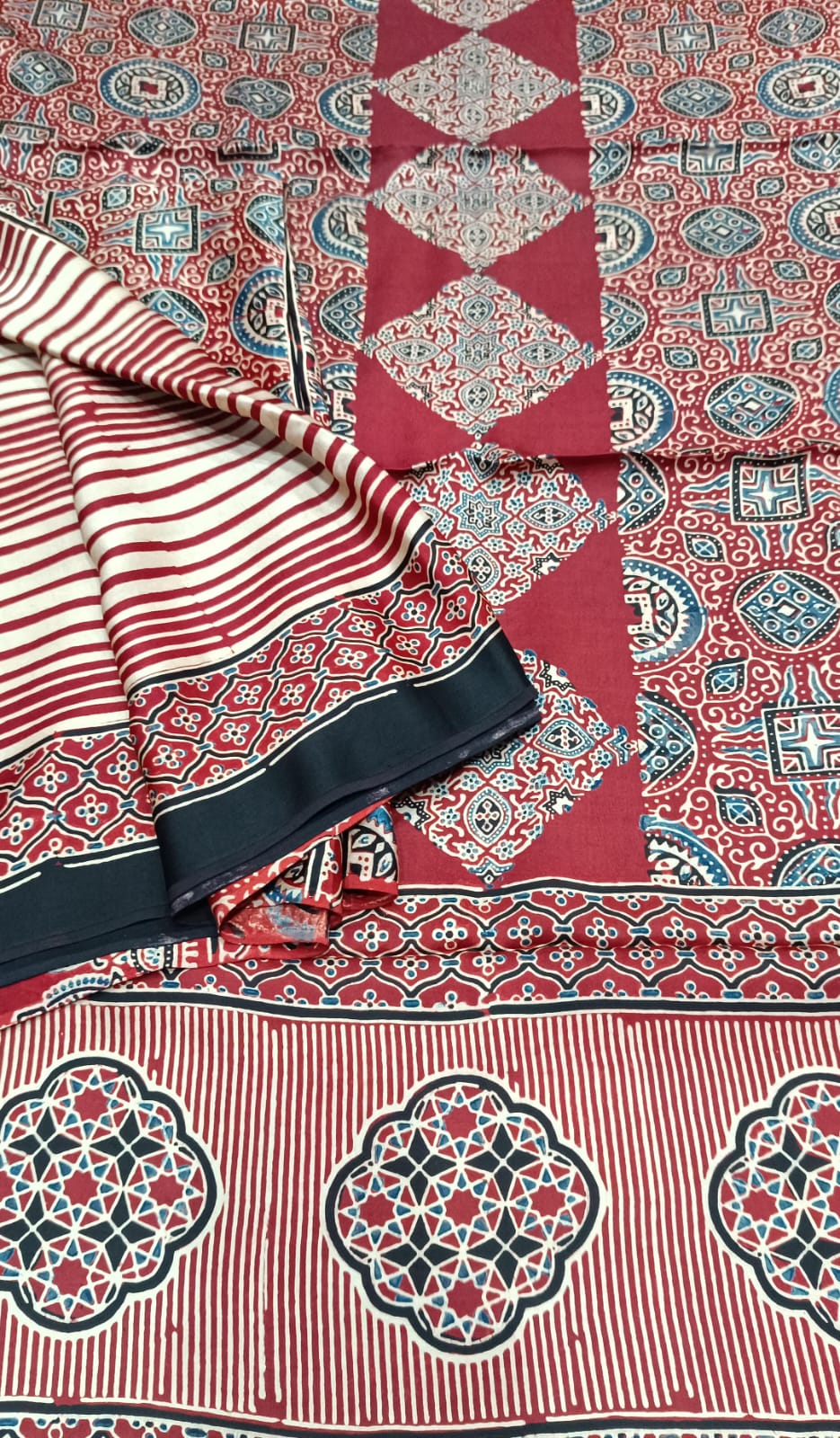 Pure Modal Ajrakh Kurta Dupatta Set