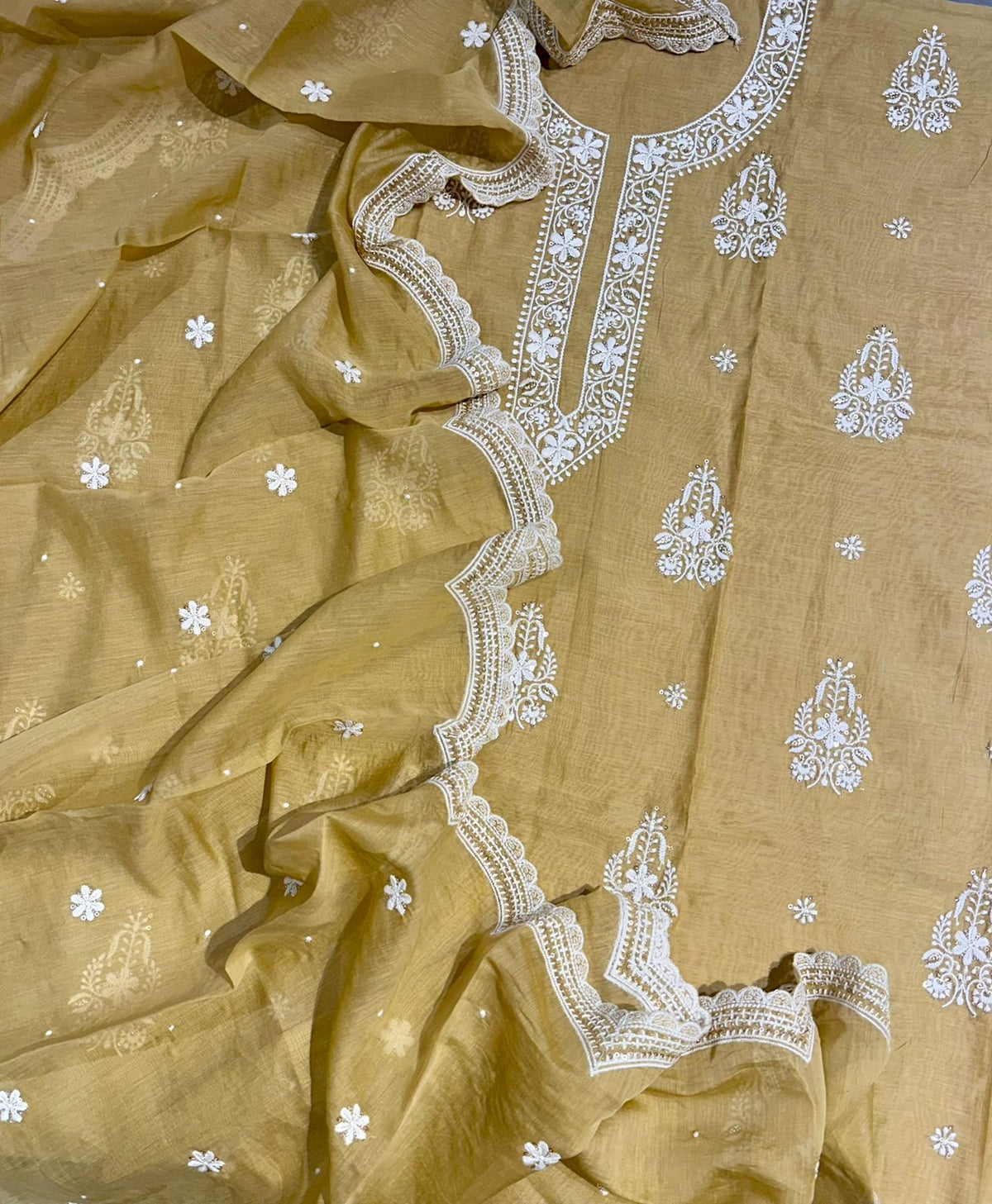 Mulmul Chanderi Thread Embroidery S.F