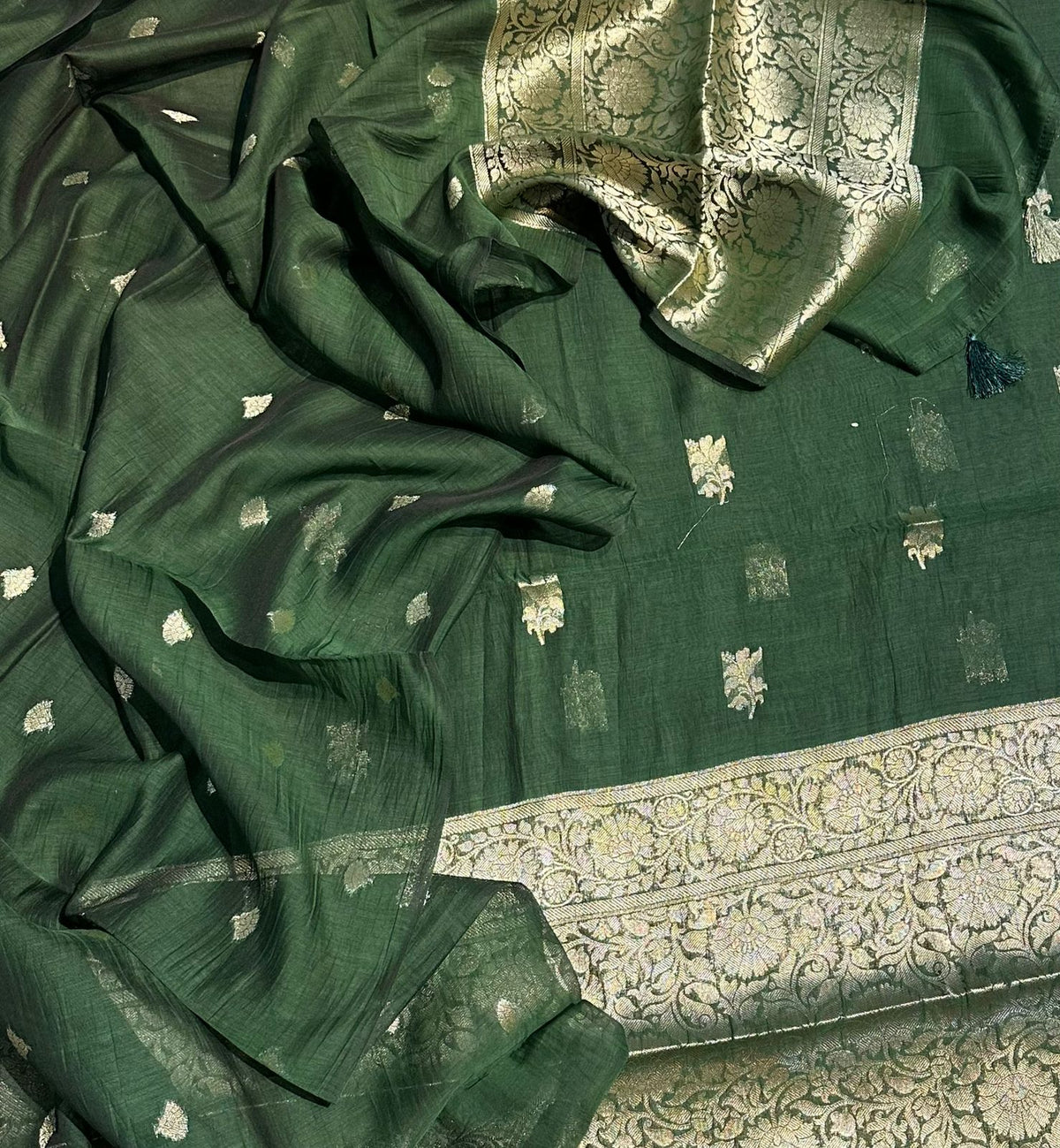 Chanderi Mulmul Banarasi Suit Set