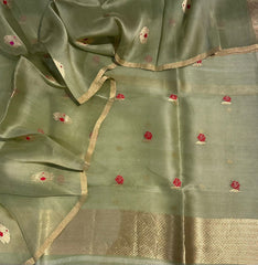 Pure Kora Organza Banarasi Kurta Dupatta Set