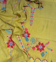 Mulmul Chanderi Cutwork Embroidery Suit Set