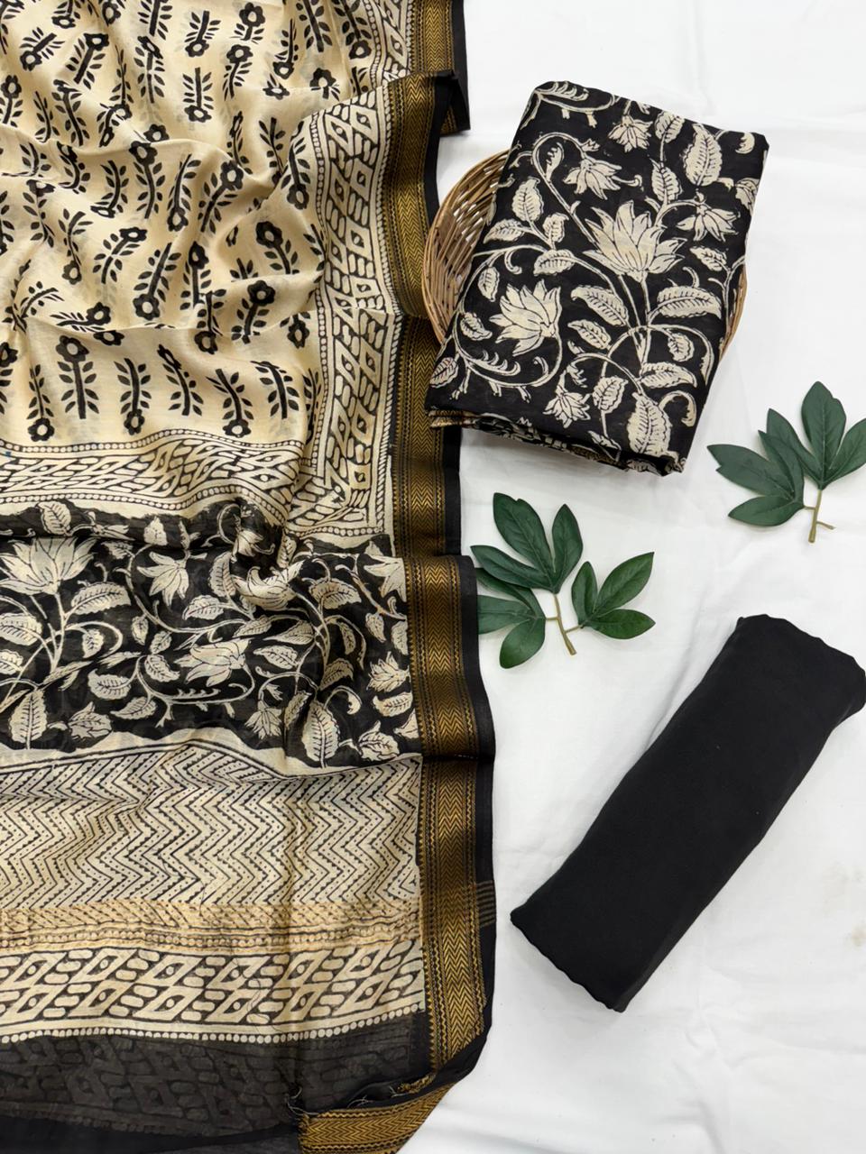 Chanderi Maheshwari Suit Set