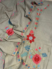 Mulmul Chanderi Cutwork Embroidery Suit Set