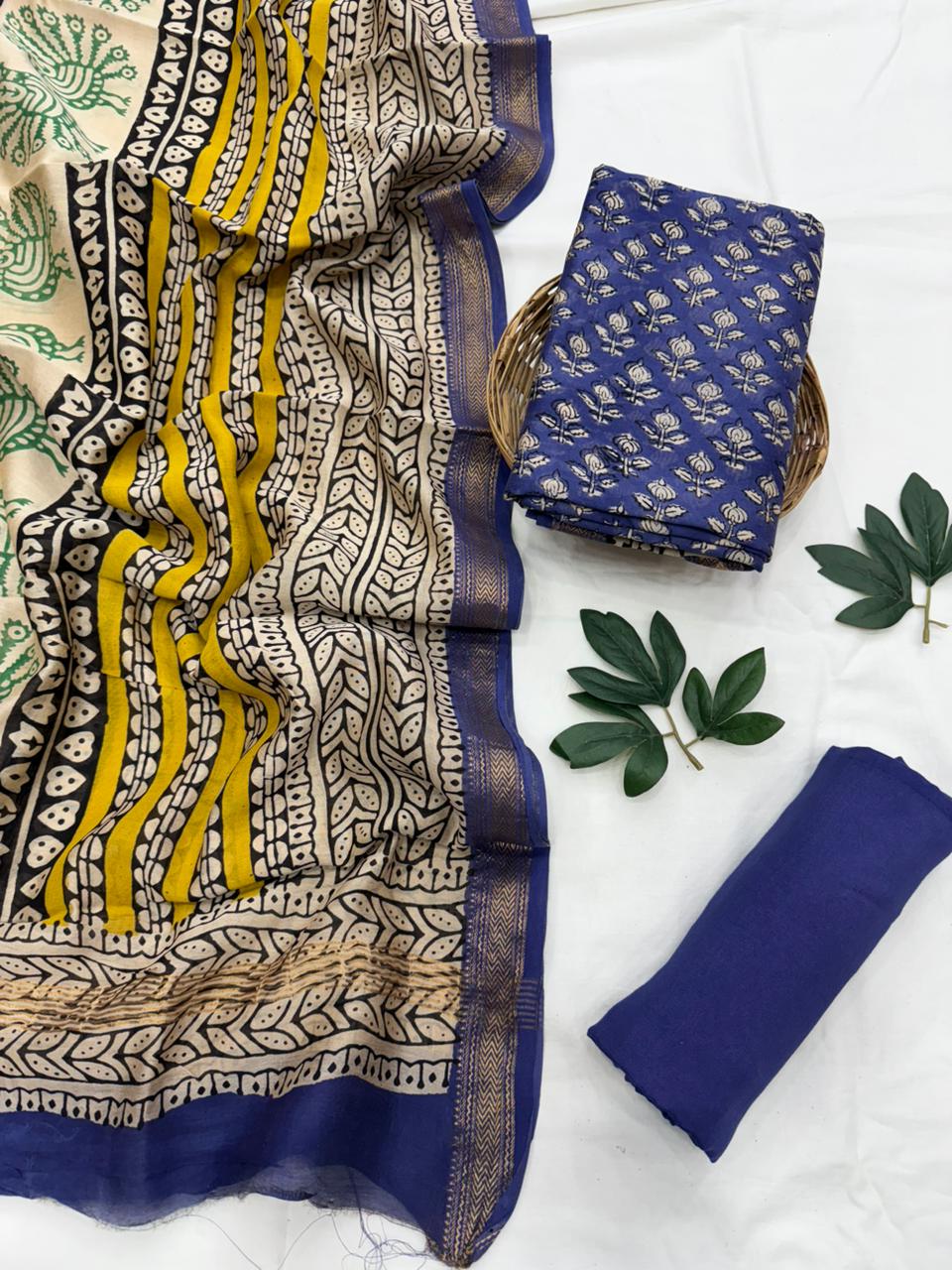 Chanderi Maheshwari Suit Set