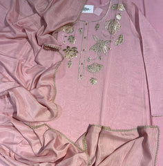 Mulmul Chanderi Gota Cutwork Suit Set