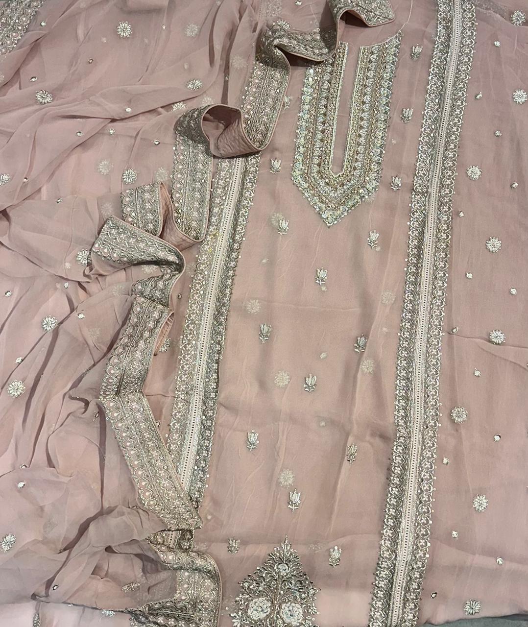 Georgette Hand Embroidery Suit Set
