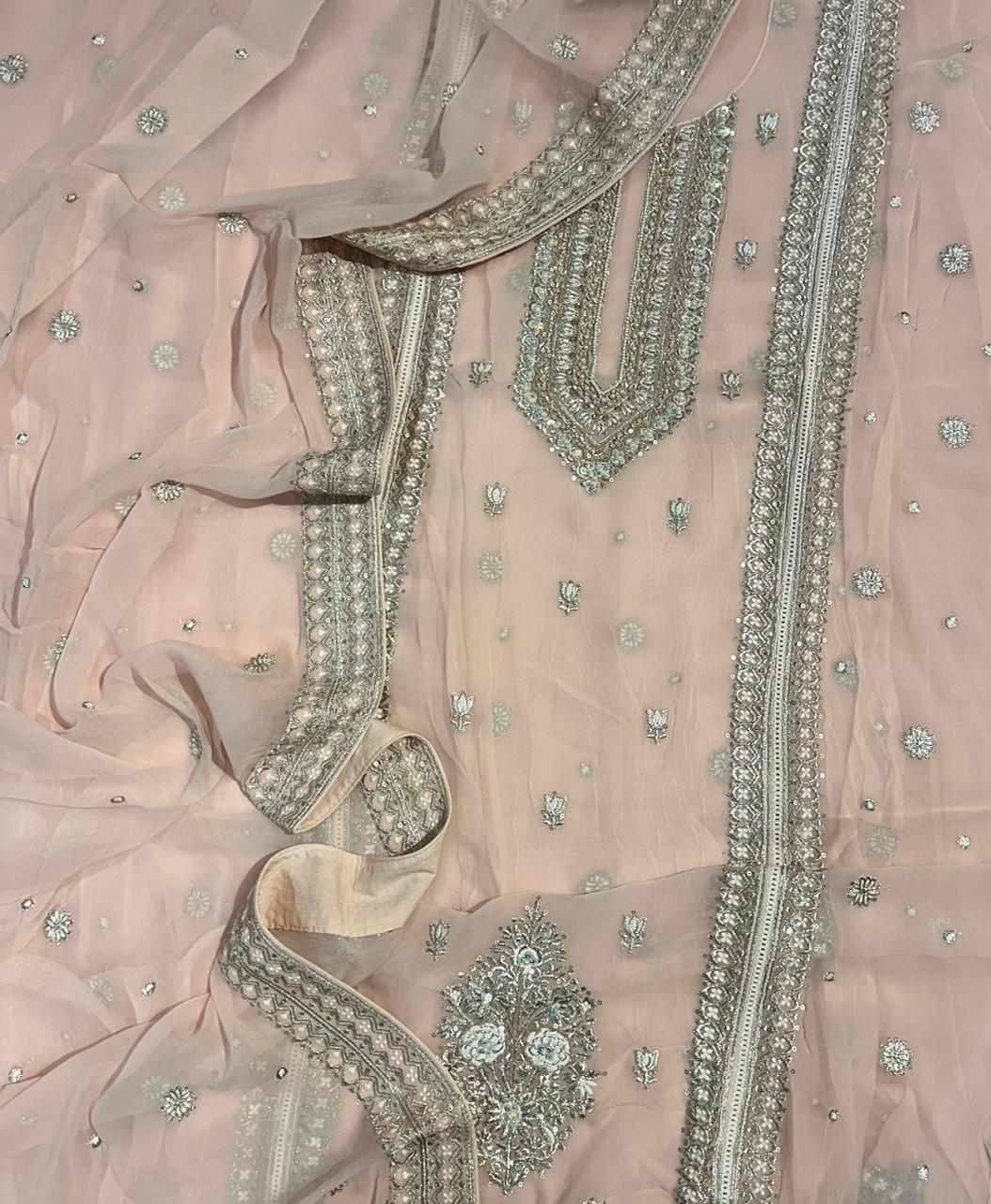 Georgette Hand Embroidery Suit Set