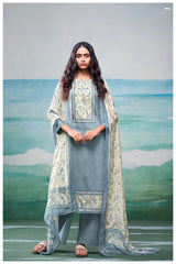 Ganga Lawn Cotton Embroidery Suit Set
