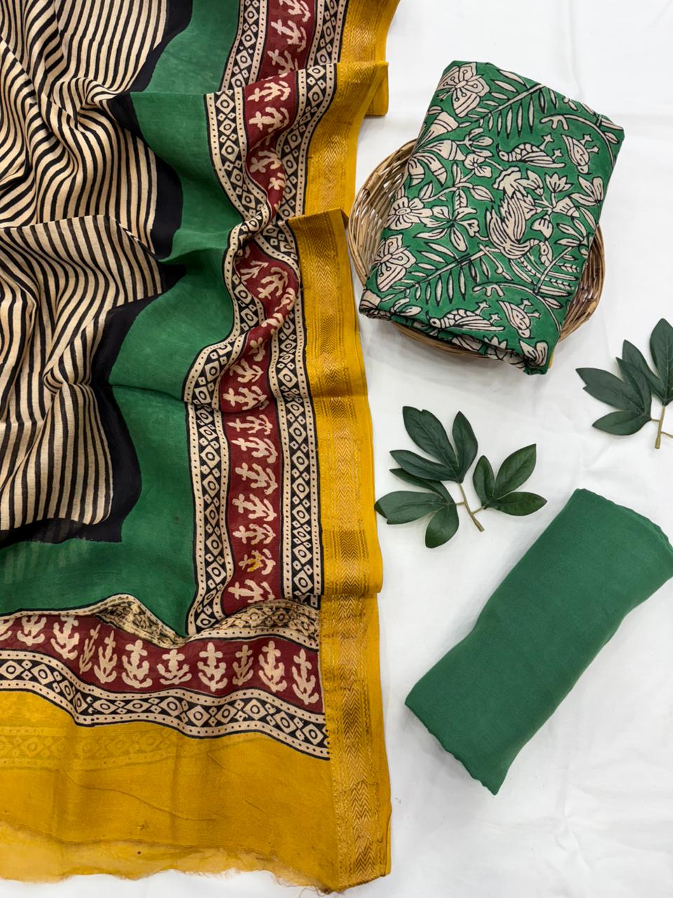 Chanderi Maheshwari Suit Set