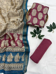 Chanderi Maheshwari Suit Set