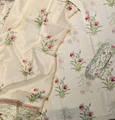 Chanderi Hand Block Suit set