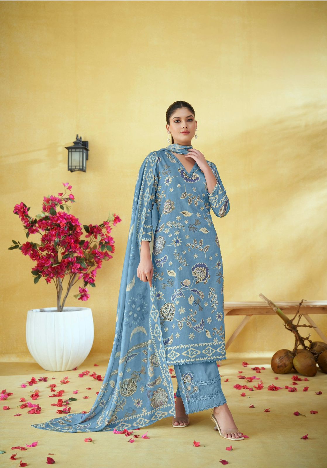 Beautiful Cotton Crocia Suit