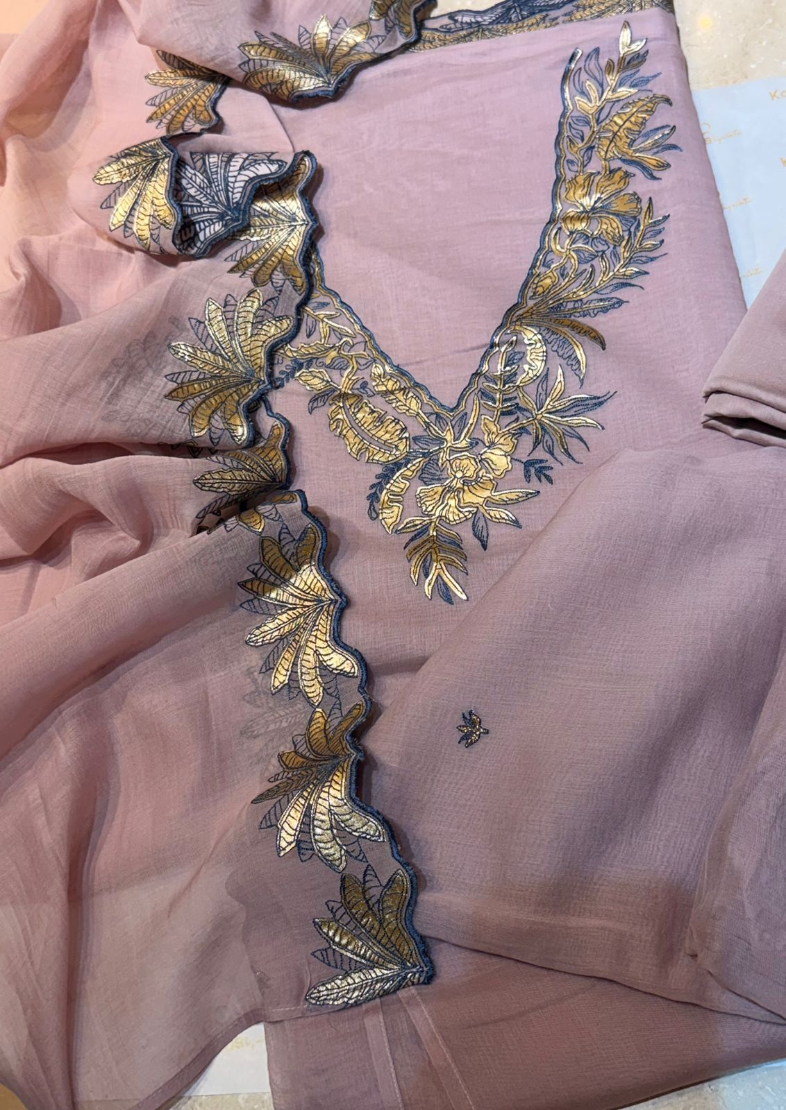 Mulmul Cutwork Suit Set