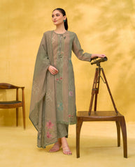 Mulmul Floral Hand Work Suit